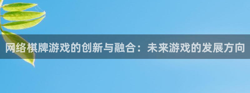沐鸣2代理官网：网络棋牌游戏的创新与融合：未来游戏的发展方向